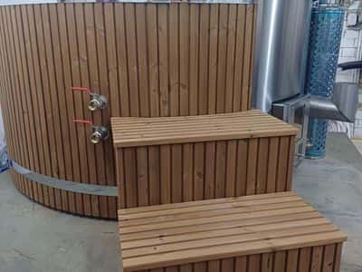 Hot Tub Ø 185–200 cm mit integriertem Ofen 7