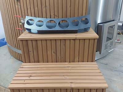 Hot Tub Ø 185–200 cm mit integriertem Ofen 9
