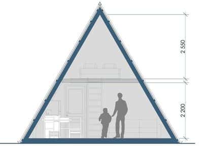 A-frame Grundriss Variante