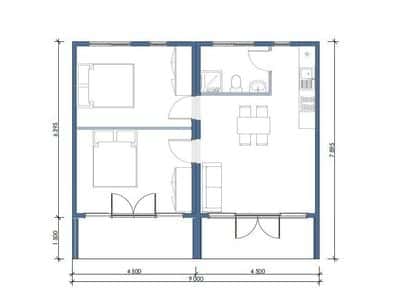 Barn Double Grundriss