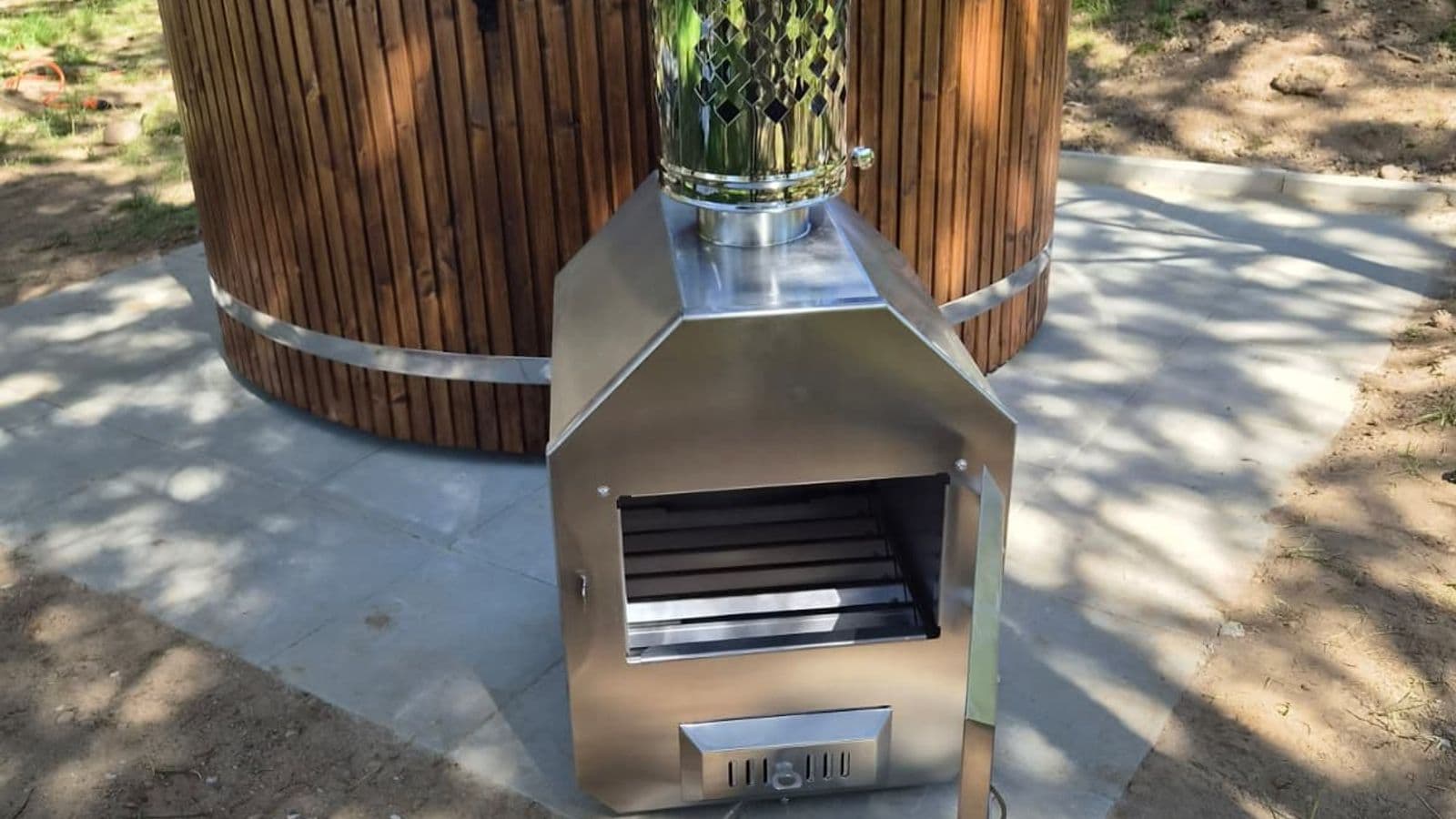 Hot Tub Ø 200–225 cm mit externem Ofen