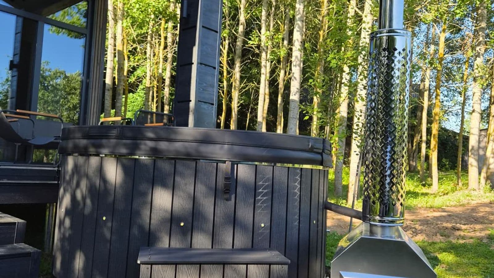 Hot Tub Ø 185–200 cm mit externem Ofen